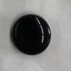 Plain black cap button